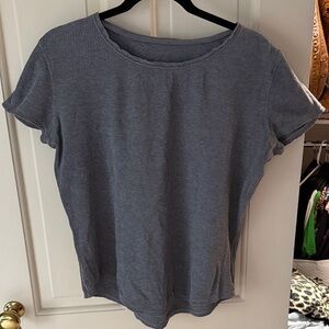 Lululemon gray waffle t shirt
